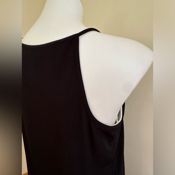 Ivy & Blu Black,White 2 Layered Sheer Light Material Round Spaghetti Straps Sz 8 - Picture 5 of 14